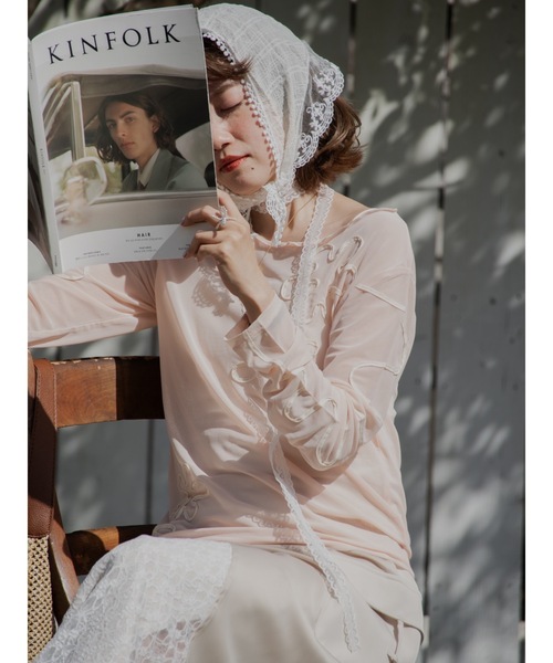 JUMELLE(ジュメロ)の「drawing flower sheer T(Tシャツ/カットソー・レディース・ピンク・FREE)」の4枚目の写真