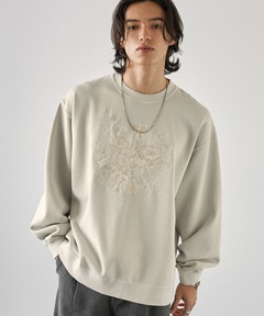 MAISON SPECIAL フラワーエンブロイダリー　刺繍スウェット UNISEX》Flower Embroidery Heavy-Weight Pigment Sweat Prime