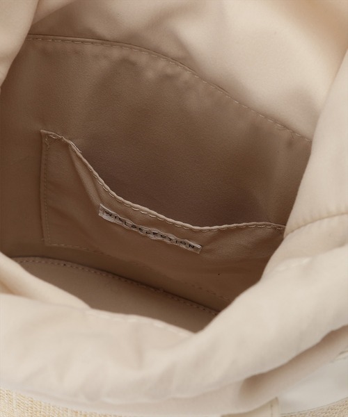 WILLSELECTION(ウィルセレクション)の「タックリボン雑材コンビバケツバッグ(ショルダーバッグ・レディース・オフホワイト/ダークブラウン・FREE)」の8枚目の写真