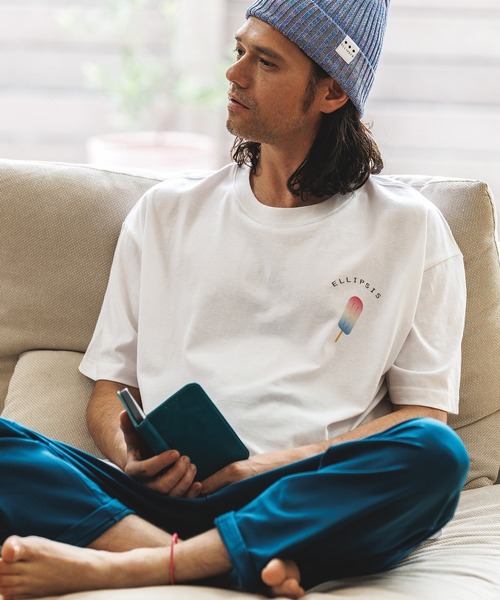 THE MILES(ザ マイルズ)の「ellipsis イリップシス ice lolly-Tee アイスローリーTee(Tシャツ/カットソー・メンズ・ブラック/ホワイト・MEDIUM/SMALL)」の3枚目の写真