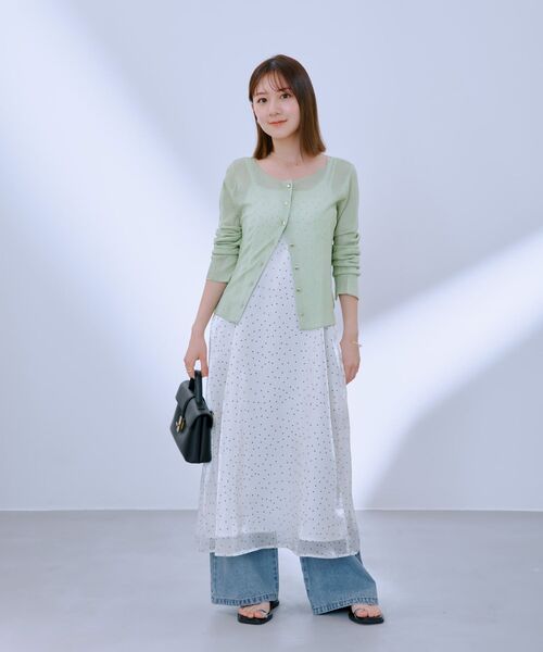 ラメシアーカーデトップス 【低身長・小柄女性】（カーディガン