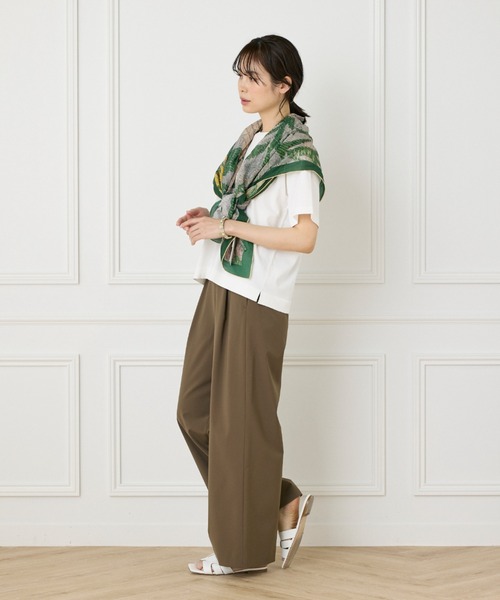 INED（イネド）の「【WEB限定】Tシャツ風プルオーバーニット（ニット/セーター・レディース・サックスブルー/オフホワイト/ネイビー/マスタード・9号）」の6枚目の写真