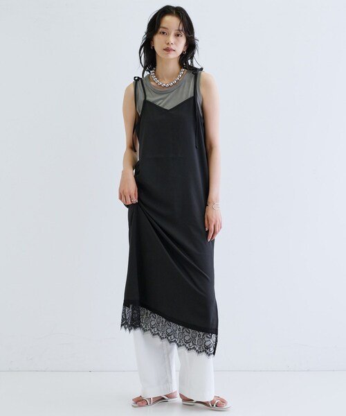 GALLEST（ギャレスト）の「【一部店舗限定】レースキャミワンピース（ワンピース・レディース・グレー/ブラック・38）」の14枚目の写真