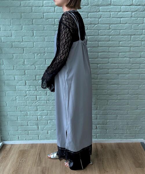 GALLEST（ギャレスト）の「【一部店舗限定】レースキャミワンピース（ワンピース・レディース・グレー/ブラック・38）」の10枚目の写真