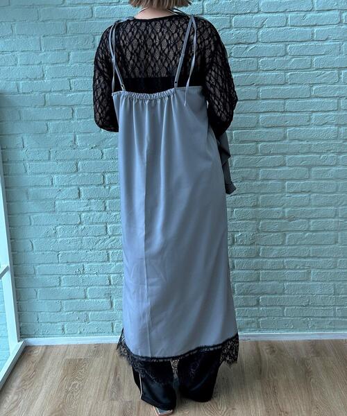 GALLEST（ギャレスト）の「【一部店舗限定】レースキャミワンピース（ワンピース・レディース・グレー/ブラック・38）」の11枚目の写真