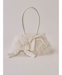ribbonフェイクファーボストンbag