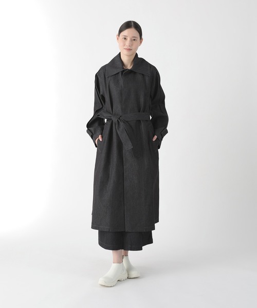 Plantation（プランテーション）の「BIZEN KIRAデニムWR / コート/ (O)（その他アウター・レディース・オフホワイト/ネイビー・M size）」の2枚目の写真
