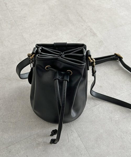 CPCM（シーピーシーエム）の「PU巾着ショルダーバッグ（ショルダーバッグ・メンズ・ブラウン/キャメル/ブラック・FREE）」の5枚目の写真