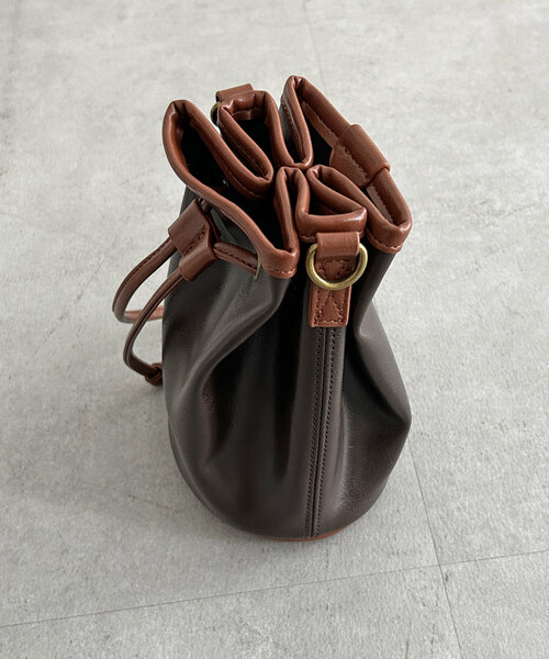 CPCM（シーピーシーエム）の「PU巾着ショルダーバッグ（ショルダーバッグ・メンズ・ブラウン/キャメル/ブラック・FREE）」の16枚目の写真