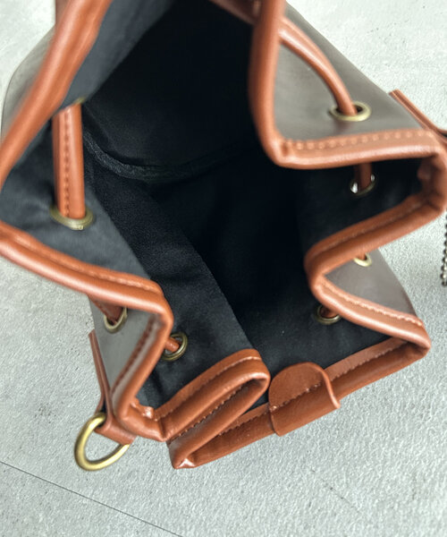 CPCM（シーピーシーエム）の「PU巾着ショルダーバッグ（ショルダーバッグ・メンズ・ブラウン/キャメル/ブラック・FREE）」の19枚目の写真