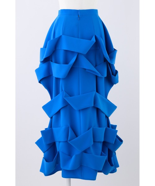 ENFOLD(エンフォルド)の「ポリエステルダブルクロス Weavingスカート(スカート・レディース・ブラック/ブルー系その他・36/38)」の13枚目の写真