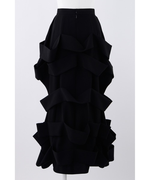 ENFOLD(エンフォルド)の「ポリエステルダブルクロス Weavingスカート(スカート・レディース・ブラック/ブルー系その他・36/38)」の10枚目の写真