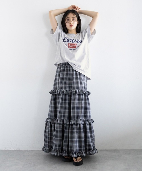 GOOD ROCK SPEED(グッドロックスピード)の「GOOD ROCK SPEED/BEERプリントTシャツ(Tシャツ/カットソー・レディース・オフホワイト/その他4/その他13/ネイビー・FREE)」の9枚目の写真