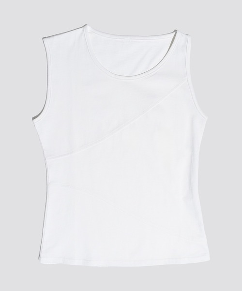 kiehtova（キエトヴァ）の「【kiehtova】BREEZE COTTON BLOCKING TANK TOPS/ブリーズ コットン ブロッキング タンク KTWR37（タンクトップ・レディース・ブラック/ホワイト・FREE）」の14枚目の写真