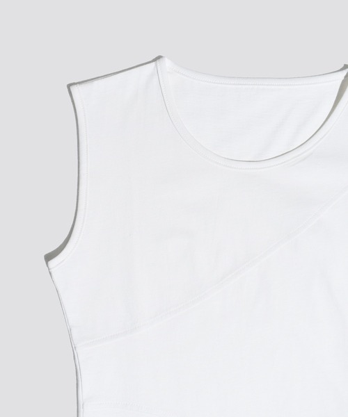 kiehtova（キエトヴァ）の「【kiehtova】BREEZE COTTON BLOCKING TANK TOPS/ブリーズ コットン ブロッキング タンク KTWR37（タンクトップ・レディース・ブラック/ホワイト・FREE）」の16枚目の写真