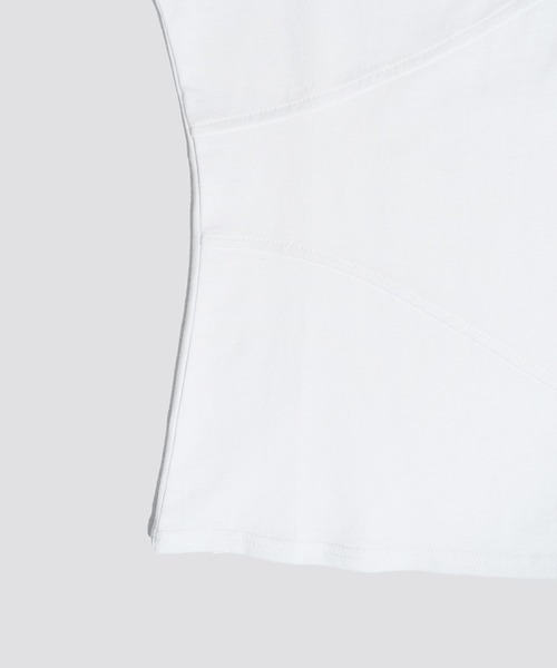kiehtova（キエトヴァ）の「【kiehtova】BREEZE COTTON BLOCKING TANK TOPS/ブリーズ コットン ブロッキング タンク KTWR37（タンクトップ・レディース・ブラック/ホワイト・FREE）」の3枚目の写真