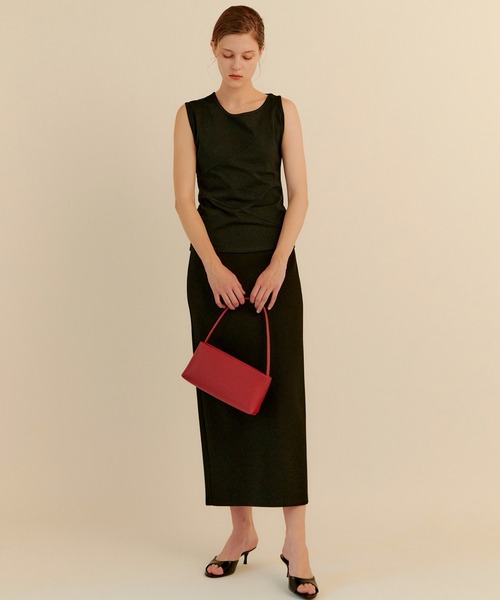 kiehtova（キエトヴァ）の「【kiehtova】BREEZE COTTON BLOCKING TANK TOPS/ブリーズ コットン ブロッキング タンク KTWR37（タンクトップ・レディース・ブラック/ホワイト・FREE）」の5枚目の写真