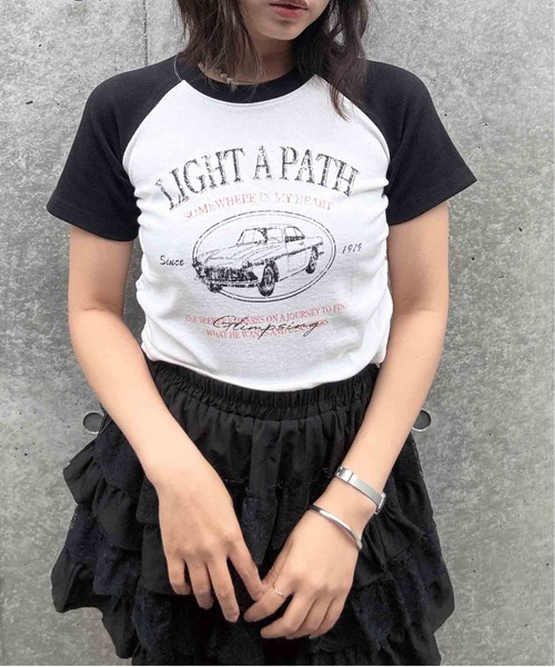AS KNOW AS plus(アズノゥアズプラス)の「●ドロスト付きリブラグラン半袖Tシャツ(Tシャツ/カットソー・レディース・ブラウン/レッド/ブラック/ブラック系/ネイビー系/ブラウン系・FREE)」の11枚目の写真