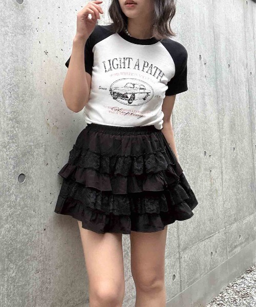 AS KNOW AS plus(アズノゥアズプラス)の「●ドロスト付きリブラグラン半袖Tシャツ(Tシャツ/カットソー・レディース・ブラウン/レッド/ブラック/ブラック系/ネイビー系/ブラウン系・FREE)」の15枚目の写真