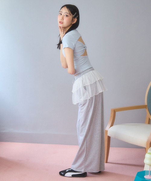 3.3 Field Trip (3.3フィールドトリップ)の「3.3 Field Trip/レース付きスウェットパンツ(スウェットパンツ・レディース・ブラック/グレー・FREE)」の18枚目の写真