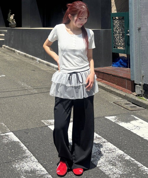 3.3 Field Trip (3.3フィールドトリップ)の「3.3 Field Trip/レース付きスウェットパンツ(スウェットパンツ・レディース・ブラック/グレー・FREE)」の20枚目の写真