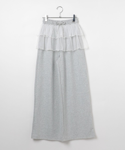 3.3 Field Trip (3.3フィールドトリップ)の「3.3 Field Trip/レース付きスウェットパンツ(スウェットパンツ・レディース・ブラック/グレー・FREE)」の7枚目の写真