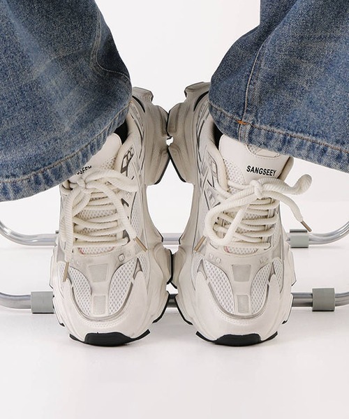 shoes365（シューズスリーシックスファイヴ）の「脚長ダッドスニーカー（スニーカー・メンズ・オフホワイト/ブラック/ホワイト・24.5cm/25.5cm/26.5cm/25.0cm/26.0cm/27.0cm）」の16枚目の写真