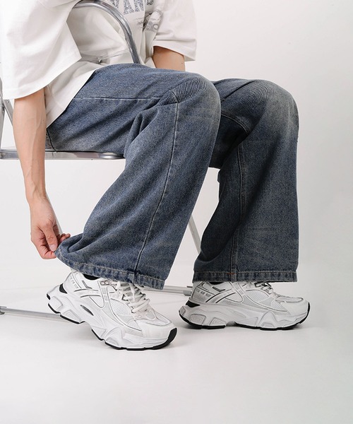 shoes365（シューズスリーシックスファイヴ）の「脚長ダッドスニーカー（スニーカー・メンズ・オフホワイト/ブラック/ホワイト・24.5cm/25.5cm/26.5cm/25.0cm/26.0cm/27.0cm）」の13枚目の写真