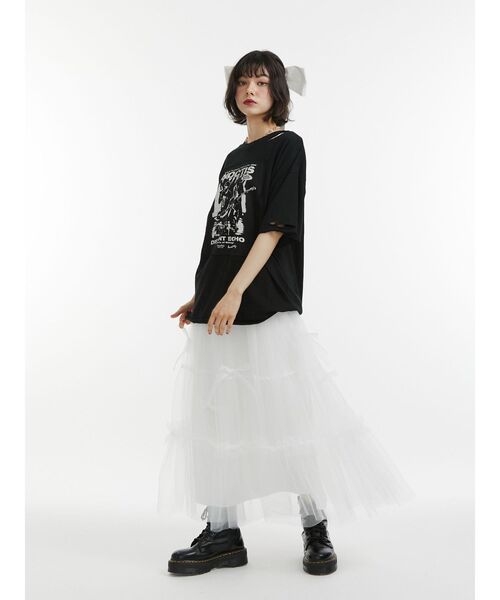 セール】チュールリボンロングスカート（スカート）｜jouetie