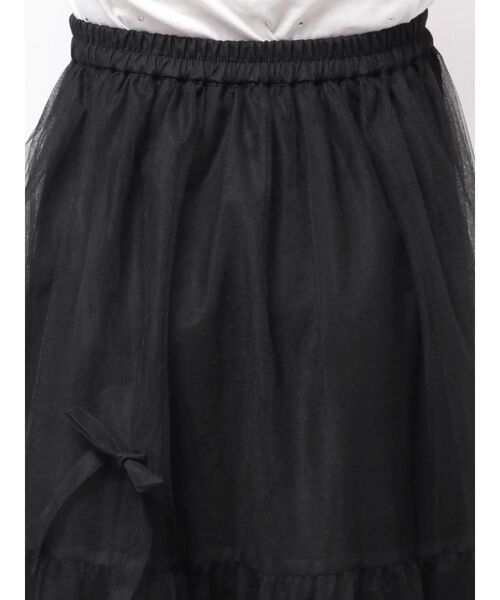 jouetie（ジュエティ）の「チュールリボンロングスカート（スカート・レディース・ブラック/オフホワイト・MEDIUM）」の19枚目の写真