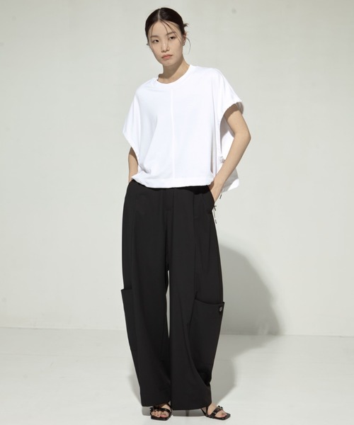 STUDIOUS（ステュディオス）の「【STUDIOUS/ステュディオス】Barrel Leg Cargo Trousers/バレルレッグカーゴトラウザー（スラックス・レディース・ダークグレー/ブラック・1/2）」の17枚目の写真