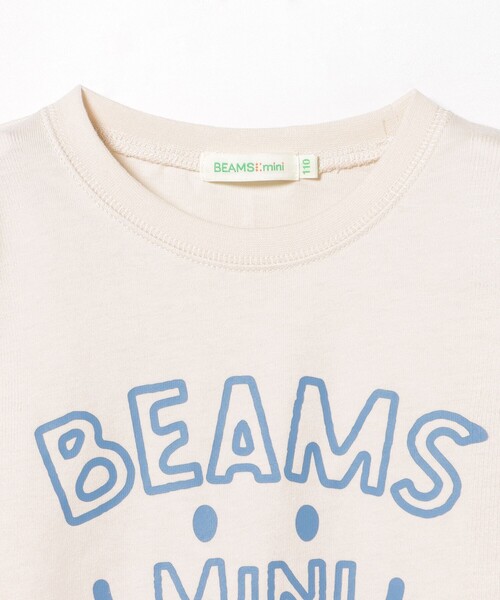 BEAMS mini（ビームスミニ）の「スマイルロゴ ビッグ ロングスリーブ Tシャツ 2025FW（90～140cm）（Tシャツ/カットソー・キッズ・ホワイト系その他5/オリーブ/クリーム/ピンク・90/110/140/100/120/130）」の19枚目の写真