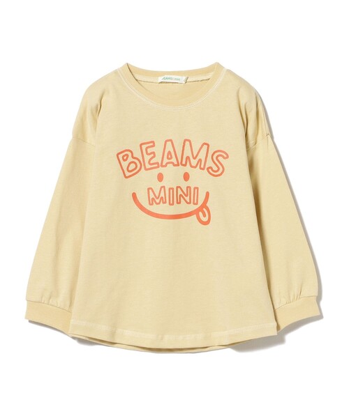 BEAMS mini（ビームスミニ）の「スマイルロゴ ビッグ ロングスリーブ Tシャツ 2025FW（90～140cm）（Tシャツ/カットソー・キッズ・ホワイト系その他5/オリーブ/クリーム/ピンク・90/110/140/100/120/130）」の14枚目の写真