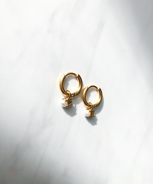 セール】2WAYビジューチャームフープピアス（ピアス（両耳用