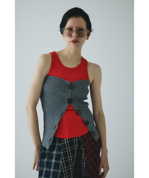 ニット セーター Front button knit bustier　　フロントボタンニットビスチェ レディース Front button knit bustier フロントボタンニットビスチェ