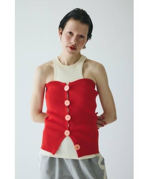 ニット セーター Front button knit bustier　　フロントボタンニットビスチェ レディース Front button knit bustier フロントボタンニットビスチェ