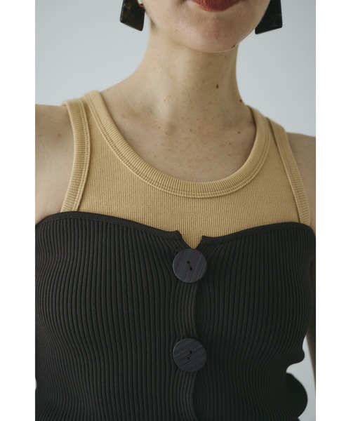 ニット セーター Front button knit bustier　　フロントボタンニットビスチェ レディース Front button knit bustier フロントボタンニットビスチェ