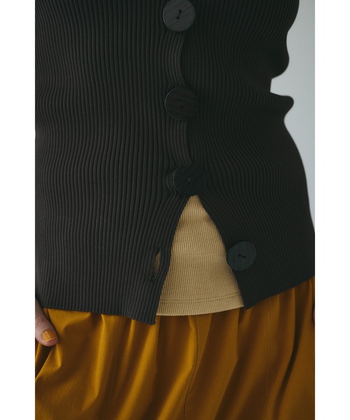 Front button knit bustier フロントボタンニットビスチェ