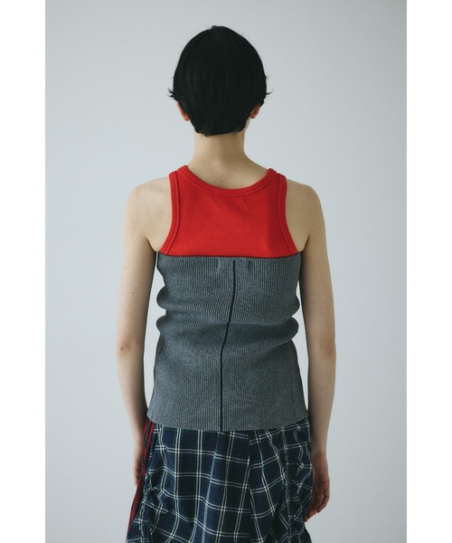 HeRIN.CYE（ヘリンドットサイ）の「Front button knit bustier　　フロントボタンニットビスチェ（ニット/セーター・レディース・ミント/グレー/レッド/ブラウン・FREE）」の7枚目の写真