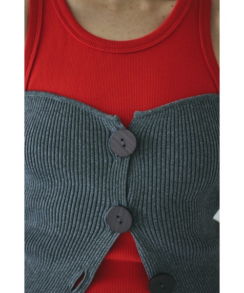 ニット セーター Front button knit bustier　　フロントボタンニットビスチェ レディース Front button knit bustier フロントボタンニットビスチェ