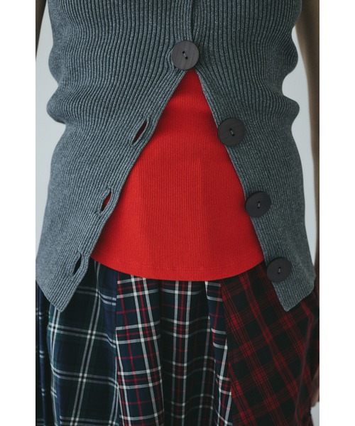 ニット セーター Front button knit bustier　　フロントボタンニットビスチェ レディース Front button knit bustier フロントボタンニットビスチェ