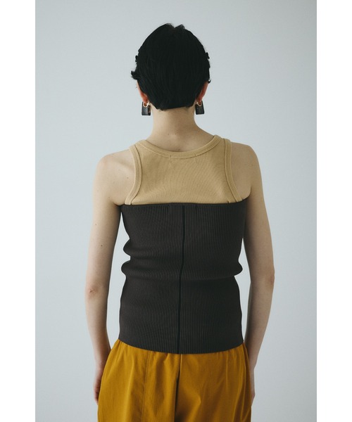 HeRIN.CYE（ヘリンドットサイ）の「Front button knit bustier　　フロントボタンニットビスチェ（ニット/セーター・レディース・ミント/グレー/レッド/ブラウン・FREE）」の13枚目の写真