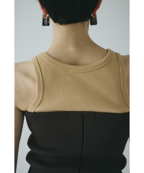 Front button knit bustier フロントボタンニットビスチェ