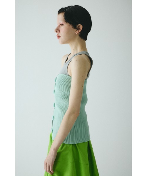 Front button knit bustier フロントボタンニットビスチェ