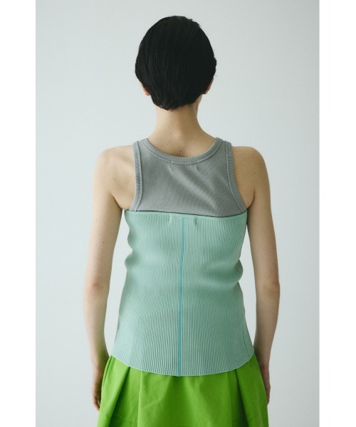 Front button knit bustier フロントボタンニットビスチェ