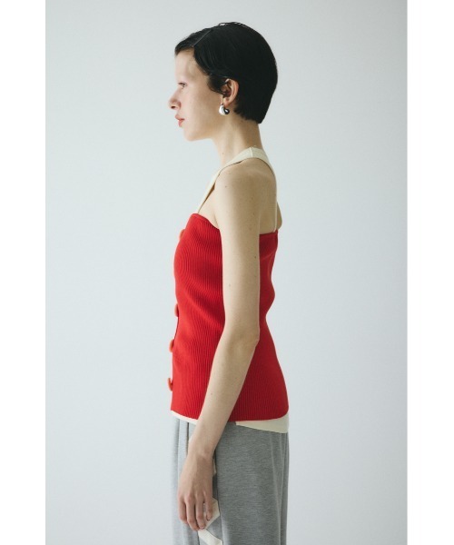 Front button knit bustier フロントボタンニットビスチェ