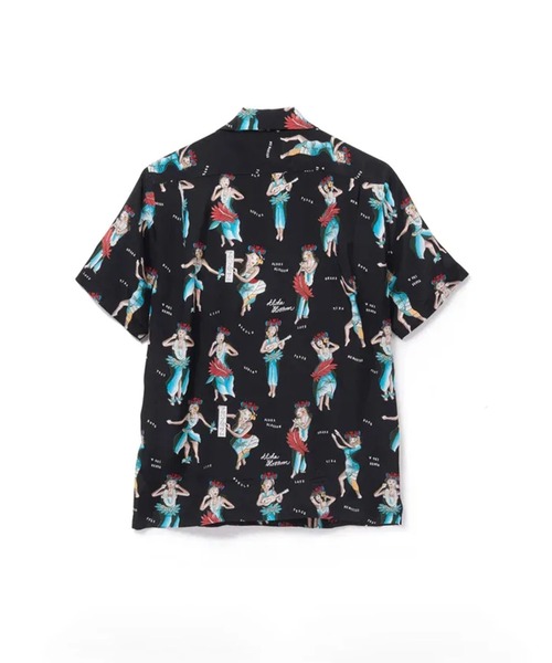 aloha blossom（アロハブロッサム）の「HULA GIRL SH（シャツ/ブラウス・メンズ・ブラック・42/44）」の4枚目の写真