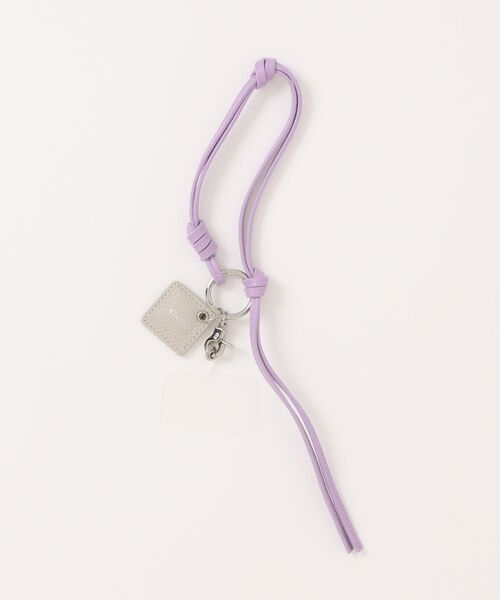 Beau're(ヴュレ)の「【BEAURE】B-25304 レザータッセルスマホストラップ(スマホグッズ・レディース・パープル/ライトグリーン/ブラック/アイボリー/キャメル・FREE)」の22枚目の写真