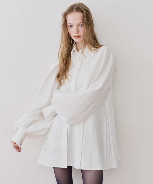 ブラウス アスコットタイブラウス／8分袖／ハンドウォッシュ／ヴィンテージ