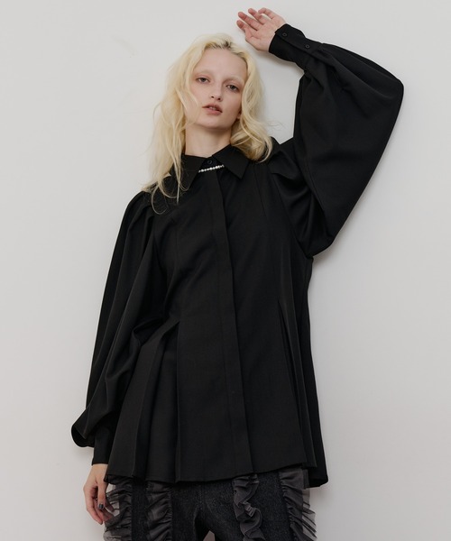 タックフレアボリュームスリーブブラウス（シャツ/ブラウス）｜LA